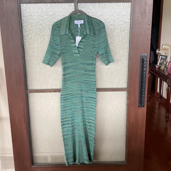 DEREK LAM 10 CROSBY Cianna Rib-Knit Space-Dyed Dress Size XL - Picture 9 of 12